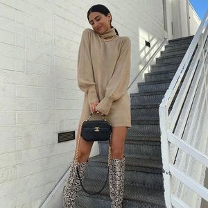 Princess Polly Zahara beige sweater dress